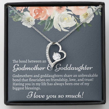 Goddaughter & Godmother Forever Love Necklace - Love You This Much